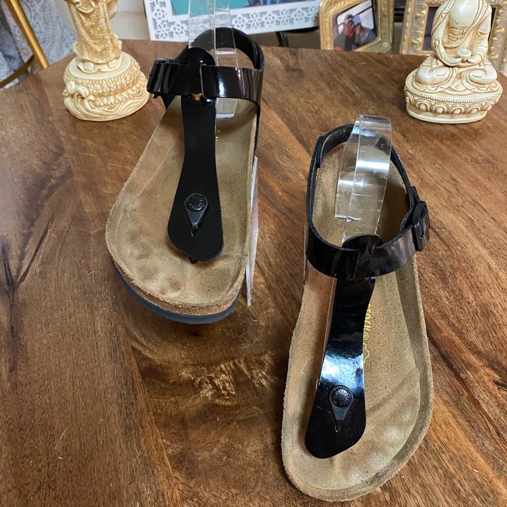 Birkenstock Kairo in Black Birko-Flor 41